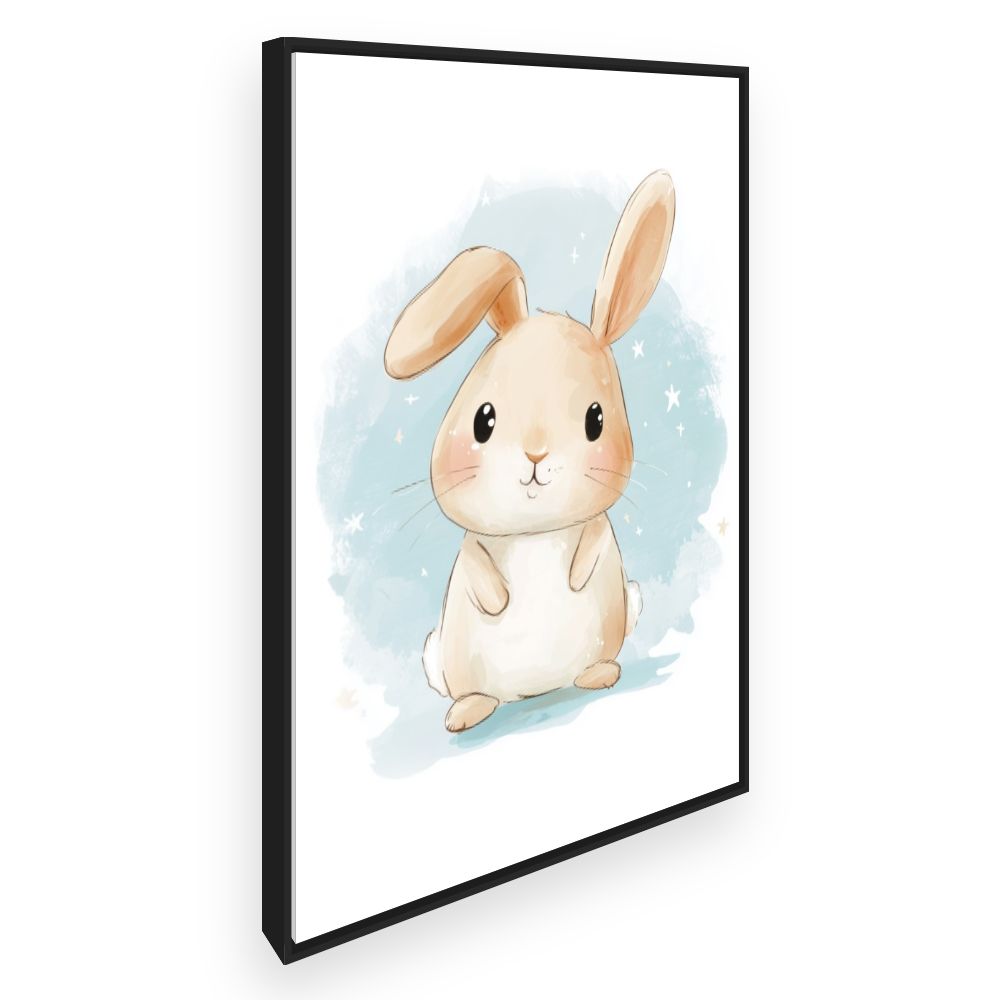 Tableau imprimé pour enfants 'Lapin adorable'