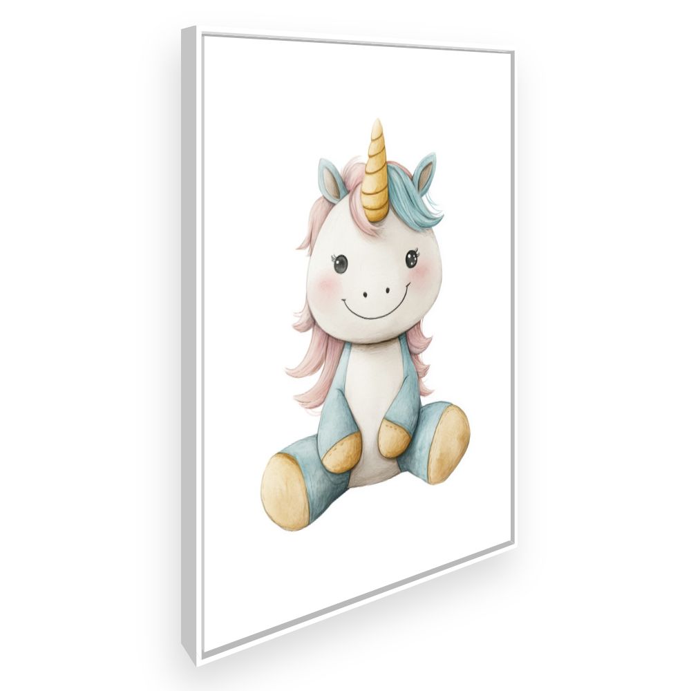 Tableau imprimé pour enfants 'Licorne adorable'