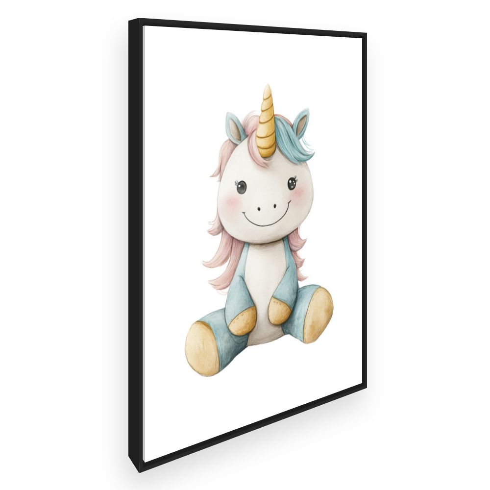 Tableau imprimé pour enfants 'Licorne adorable'