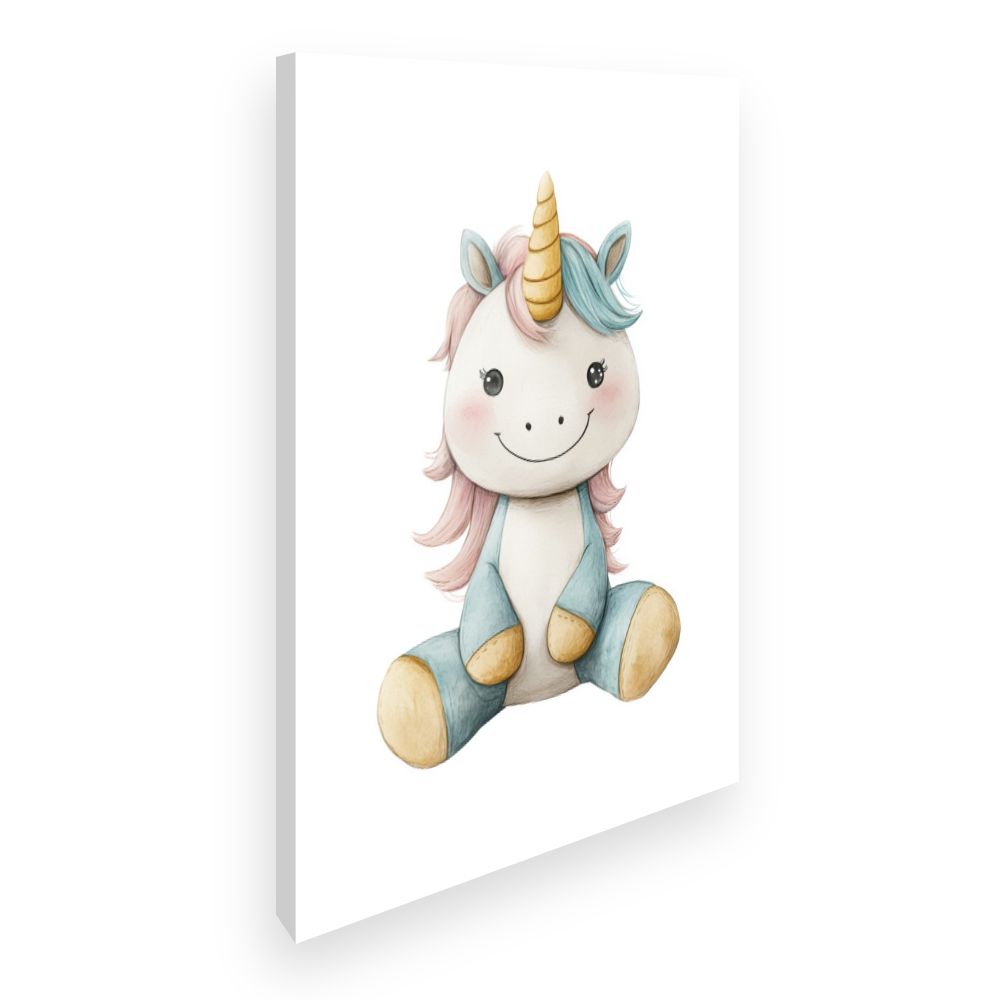 Tableau imprimé pour enfants 'Licorne adorable'