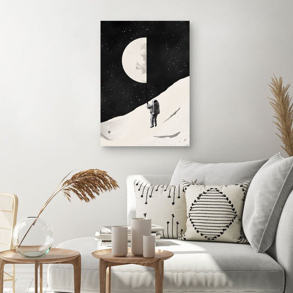 Tableau 'Exploration lunaire artistique'