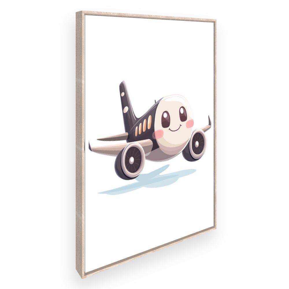 Tableau imprimé pour enfants 'Avion adorable'