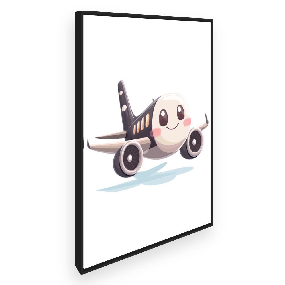 Tableau imprimé pour enfants 'Avion adorable'