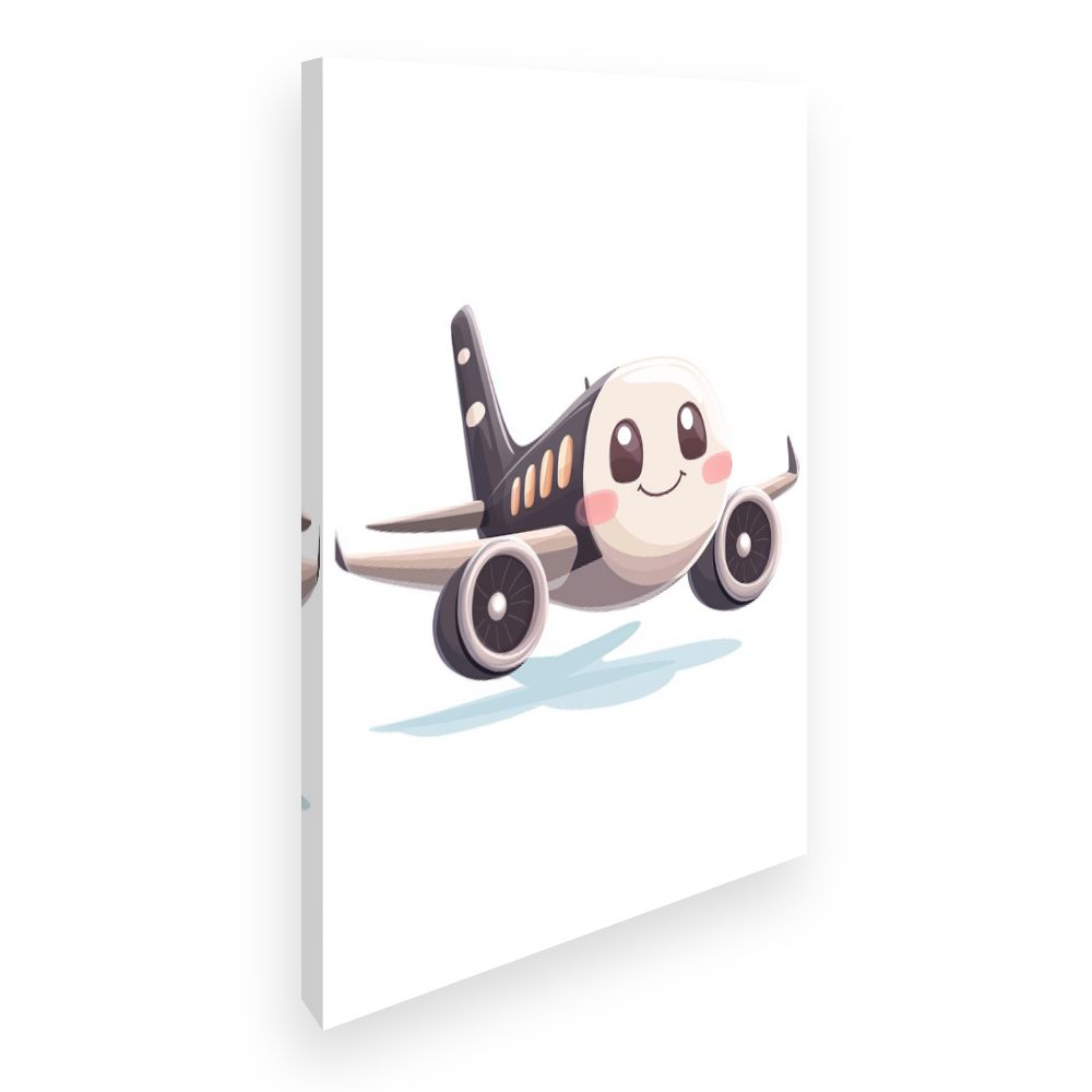 Tableau imprimé pour enfants 'Avion adorable'