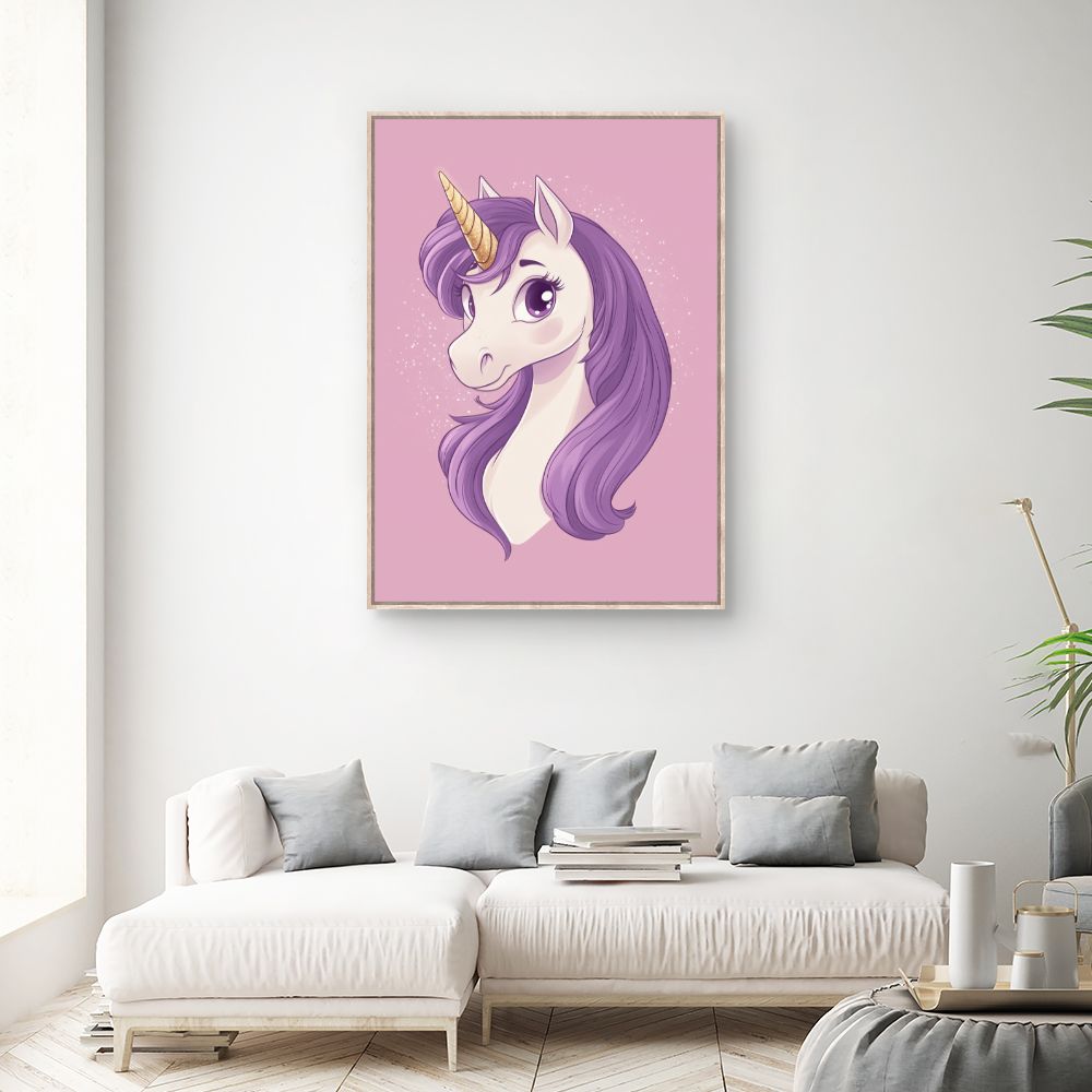 Tableau 'Licorne enchantée'