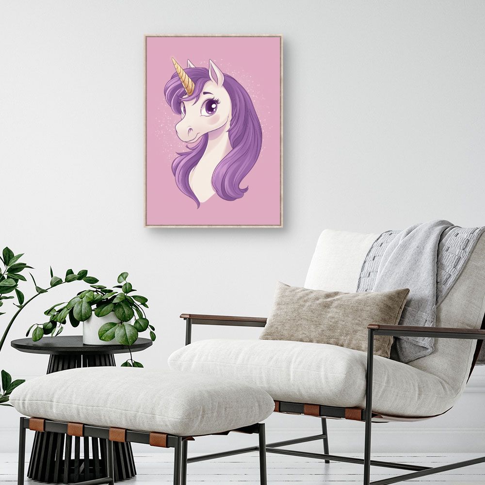 Tableau 'Licorne enchantée'