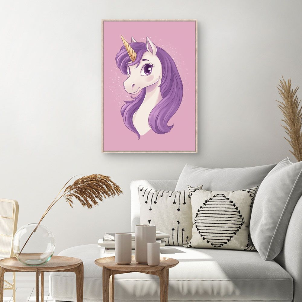 Tableau 'Licorne enchantée'