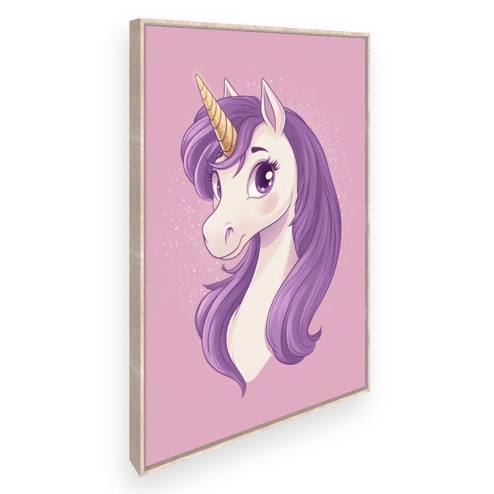 Tableau imprimé pour enfants 'Licorne enchantée'