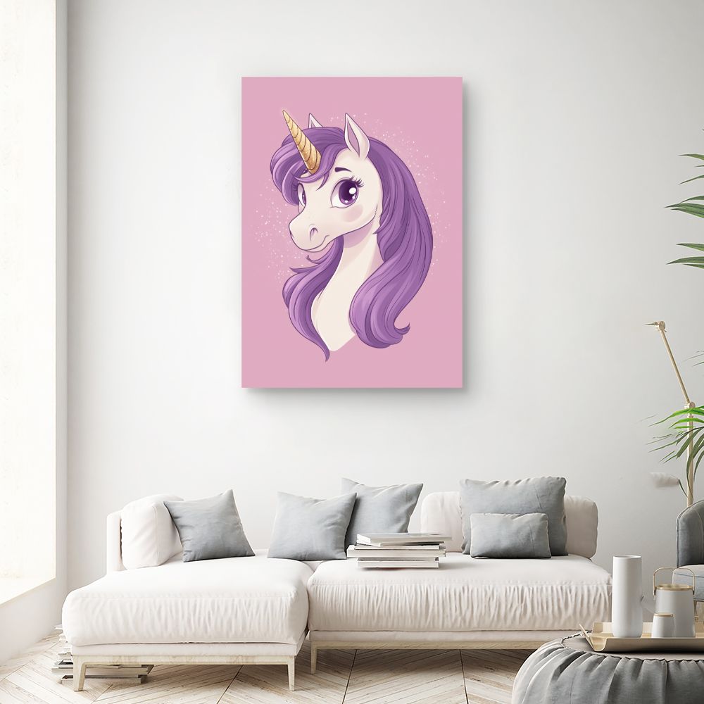 Tableau 'Licorne enchantée'