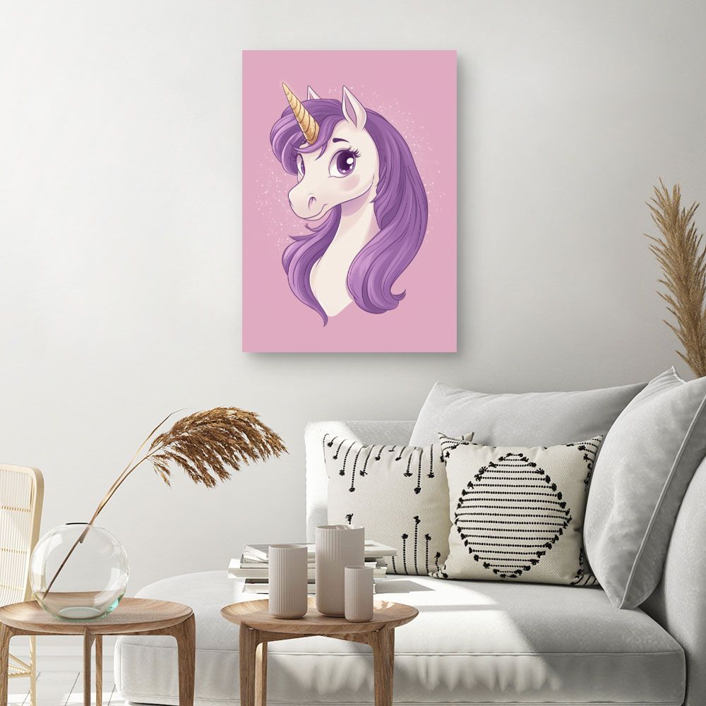 Tableau 'Licorne enchantée'