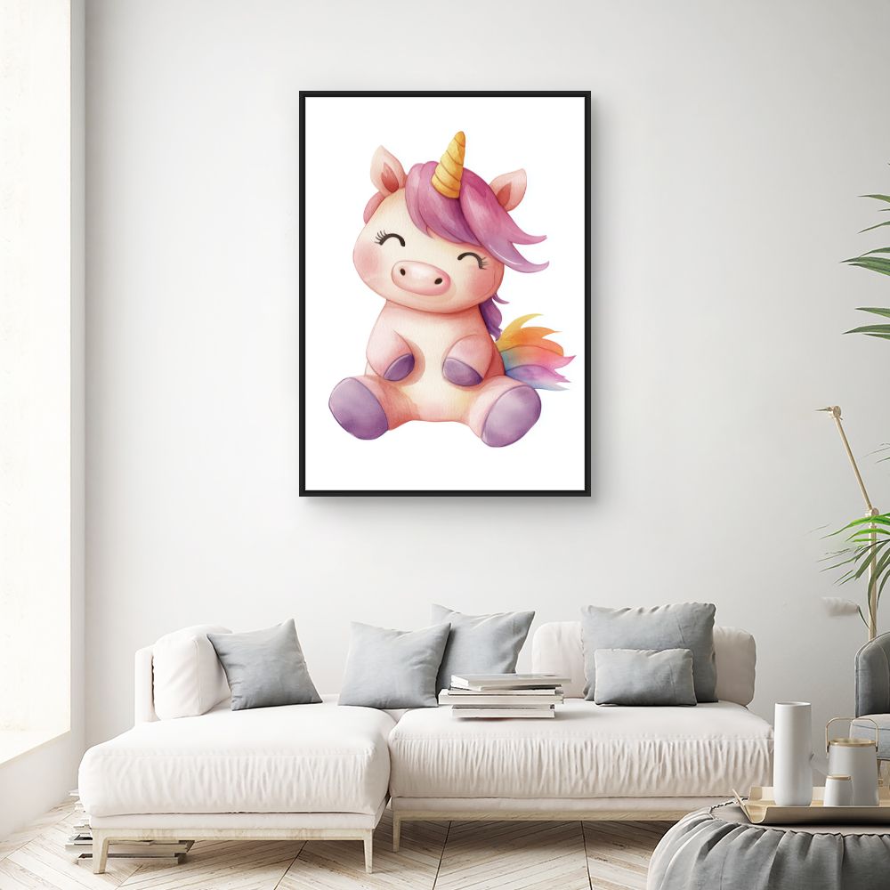 Tableau 'Licorne joyeuse'