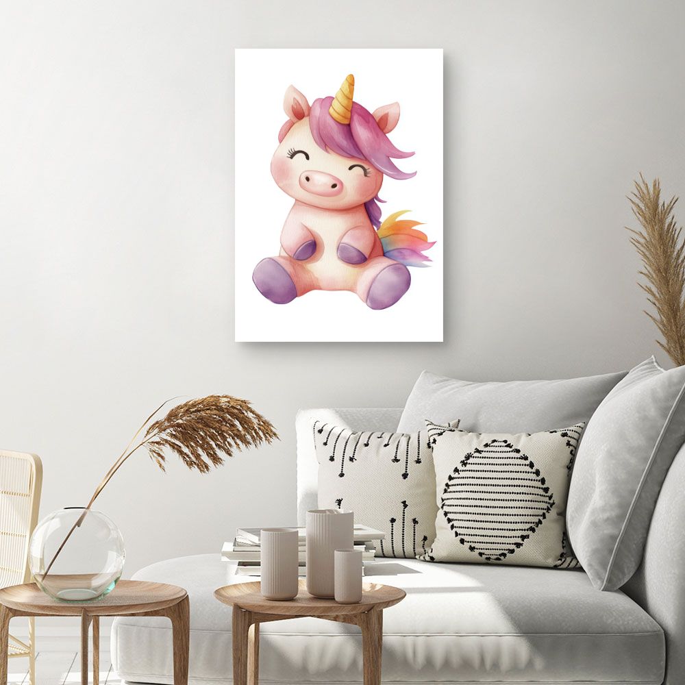 Tableau 'Licorne joyeuse'