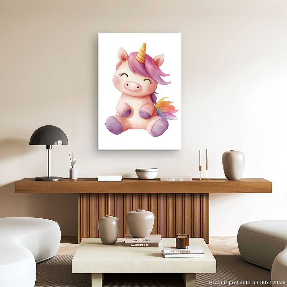 Tableau 'Licorne joyeuse'
