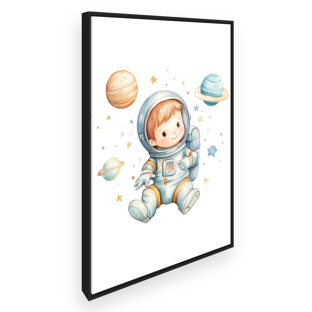 Tableau imprimé pour enfants 'Petit astronaute rêveur'