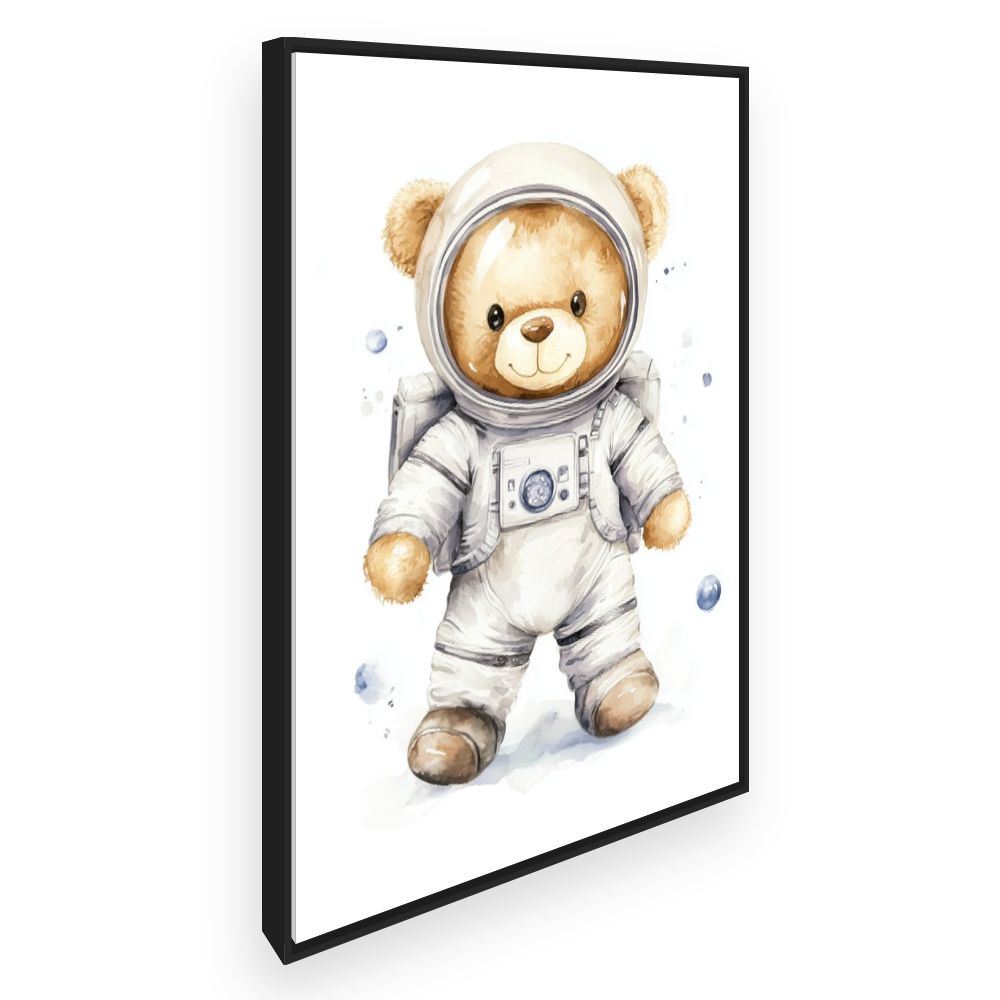 Tableau imprimé pour enfants 'Ours astronaute adorable'