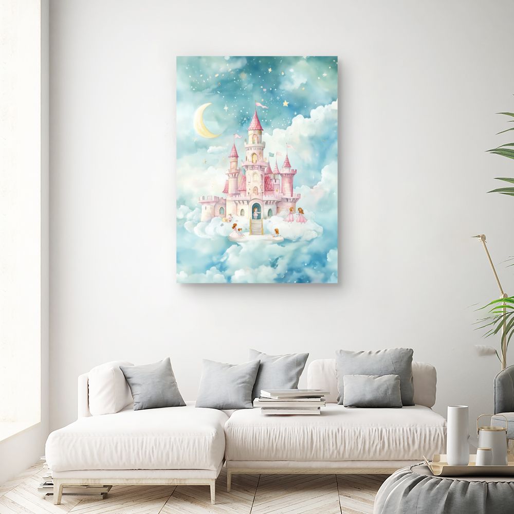 Tableau 'Château féerique céleste'