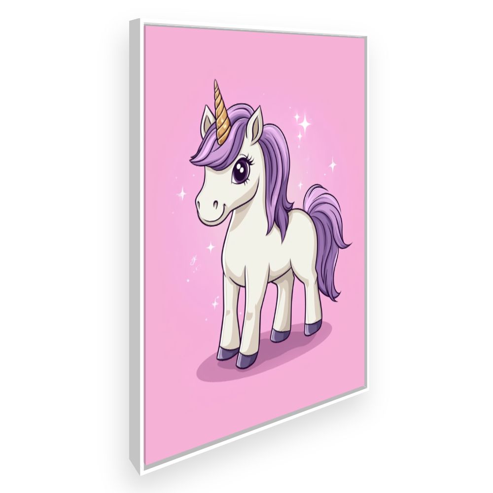 Tableau imprimé pour enfants 'Licorne scintillante'