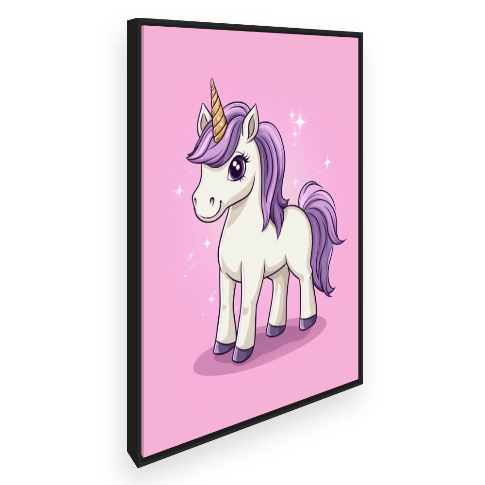 Tableau imprimé pour enfants 'Licorne scintillante'