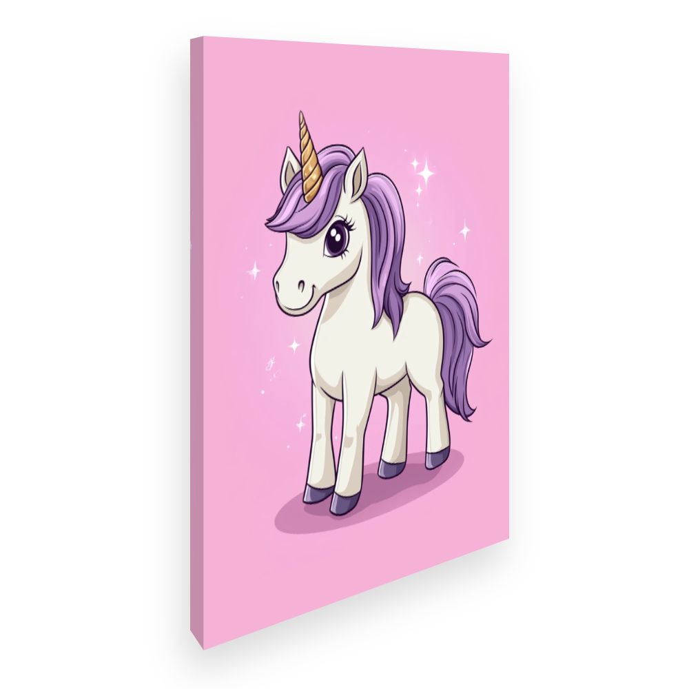 Tableau imprimé pour enfants 'Licorne scintillante'