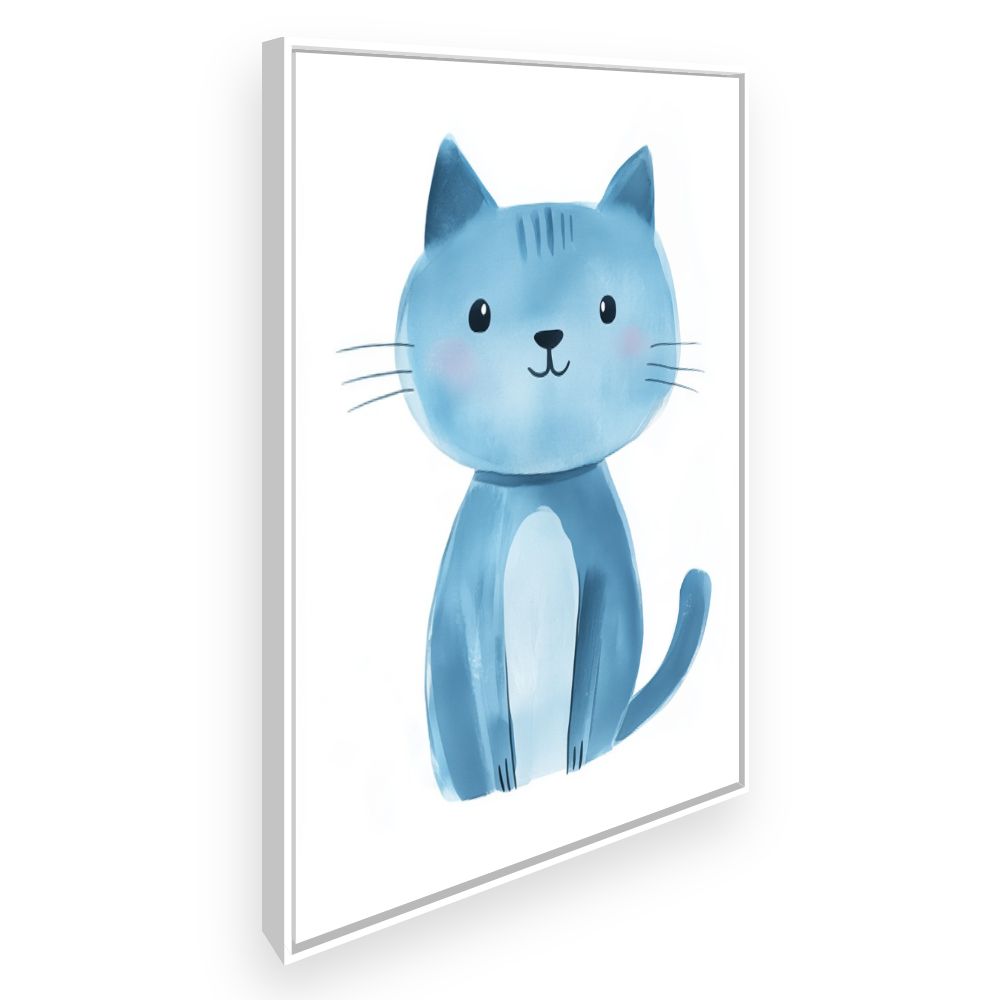 Tableau imprimé pour enfants 'Chat câlin mignon'
