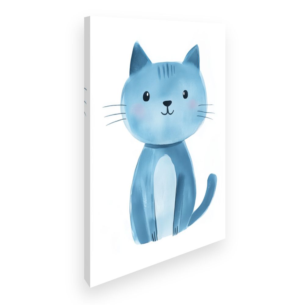 Tableau imprimé pour enfants 'Chat câlin mignon'