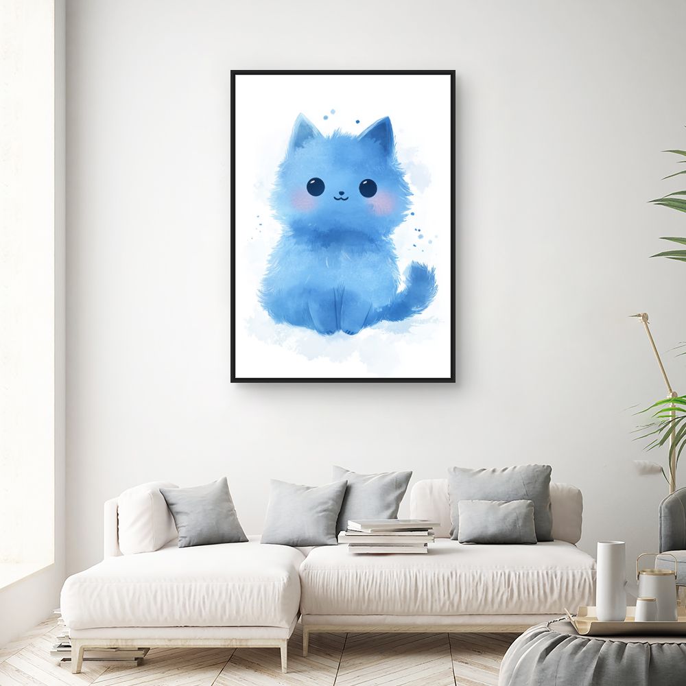 Tableau imprimé pour enfants 'Chaton douillet'