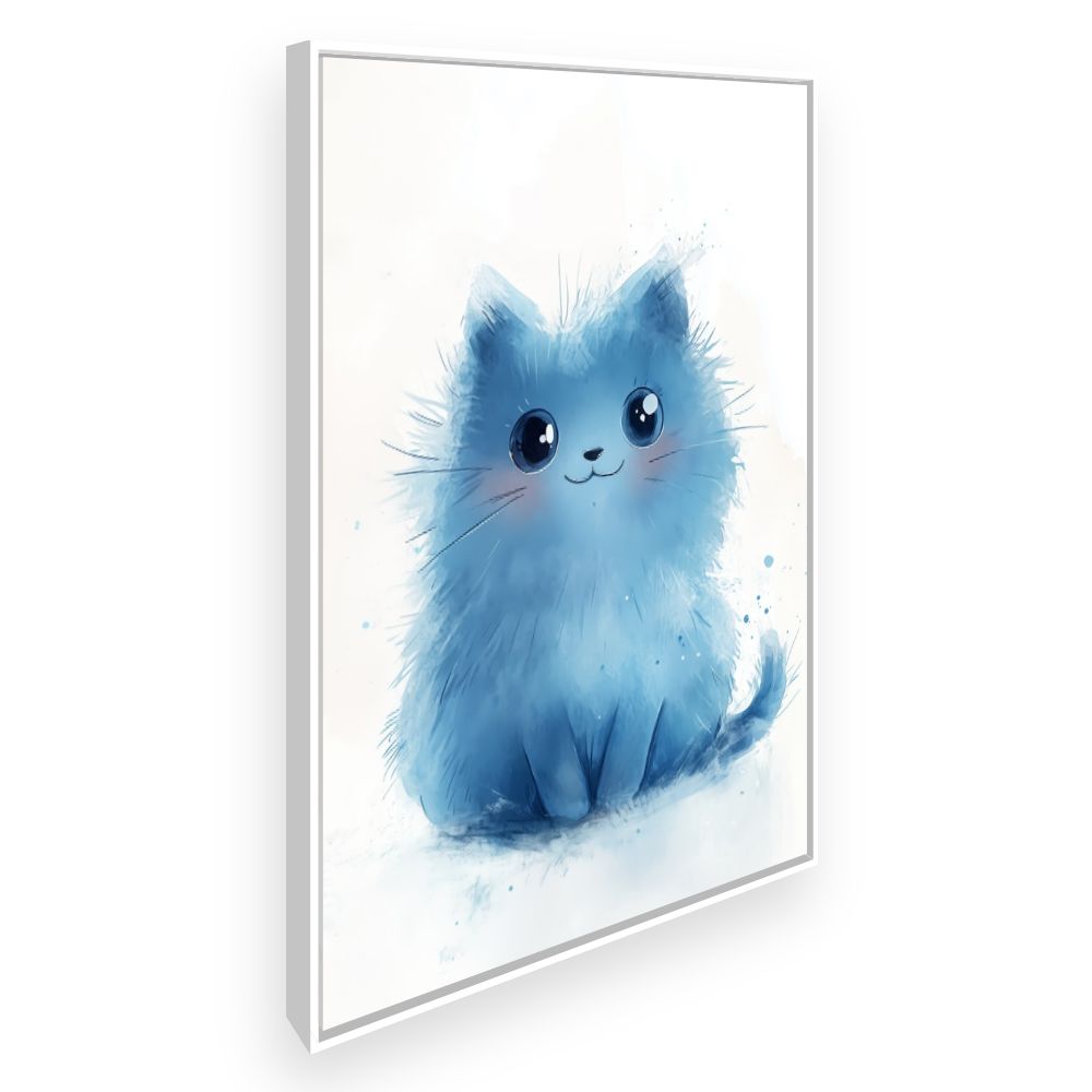 Tableau imprimé pour enfants 'Chat pelucheux adorable'