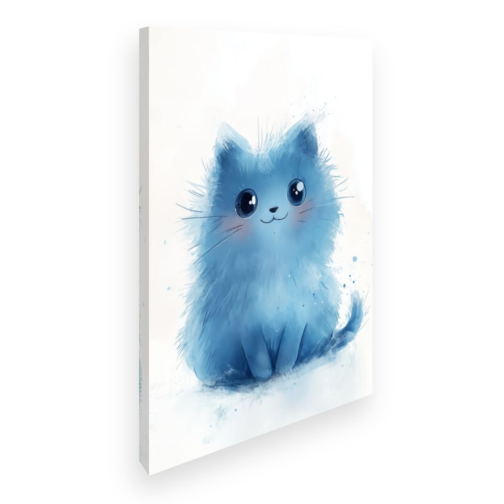 Tableau imprimé pour enfants 'Chat pelucheux adorable'