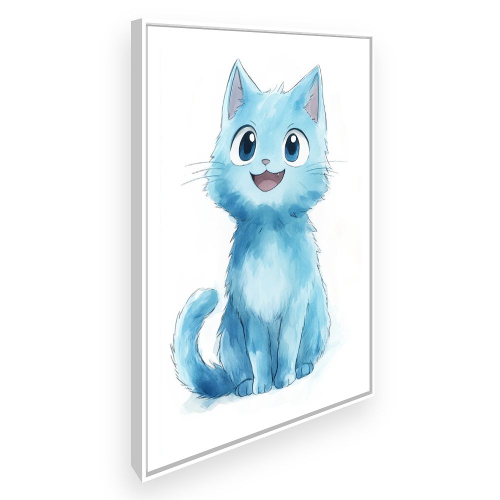 Tableau imprimé pour enfants 'Chat mignon joyeux'