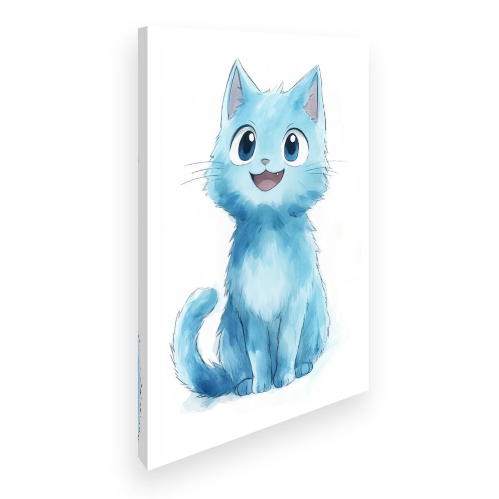 Tableau imprimé pour enfants 'Chat mignon joyeux'