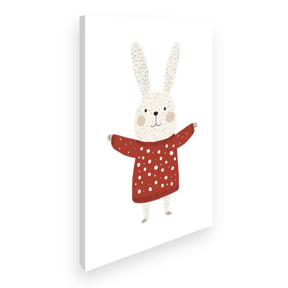 Tableau imprimé pour enfants 'Lapin mignon'
