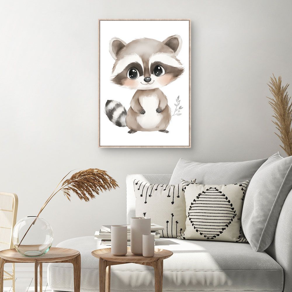 Tableau 'Raton laveur mignon'