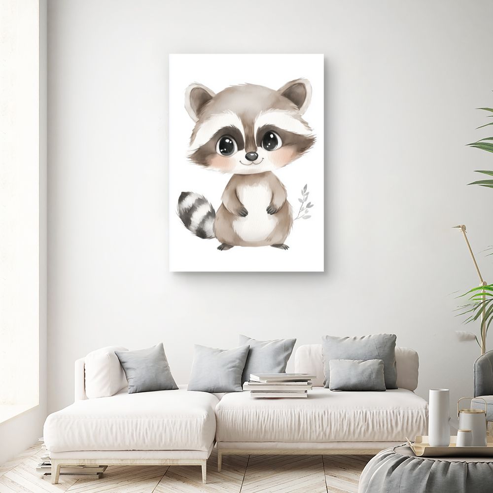 Tableau 'Raton laveur mignon'