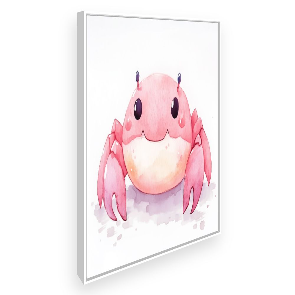Tableau imprimé pour enfants 'Crabe souriant'