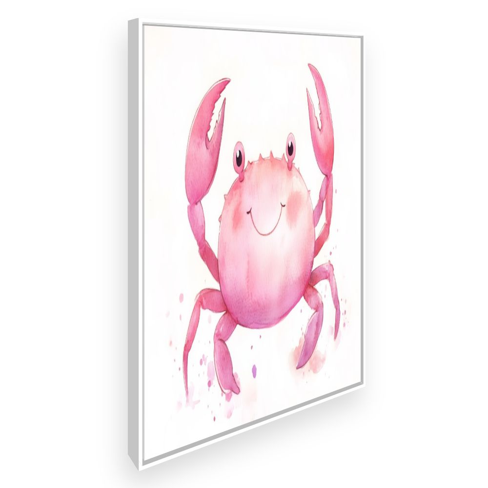 Tableau imprimé pour enfants 'Crabe souriant'