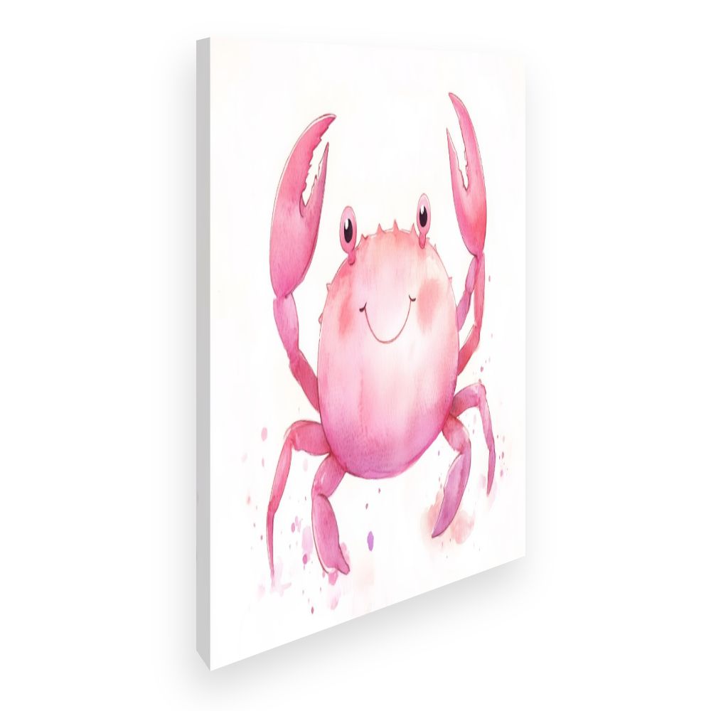 Tableau imprimé pour enfants 'Crabe souriant'