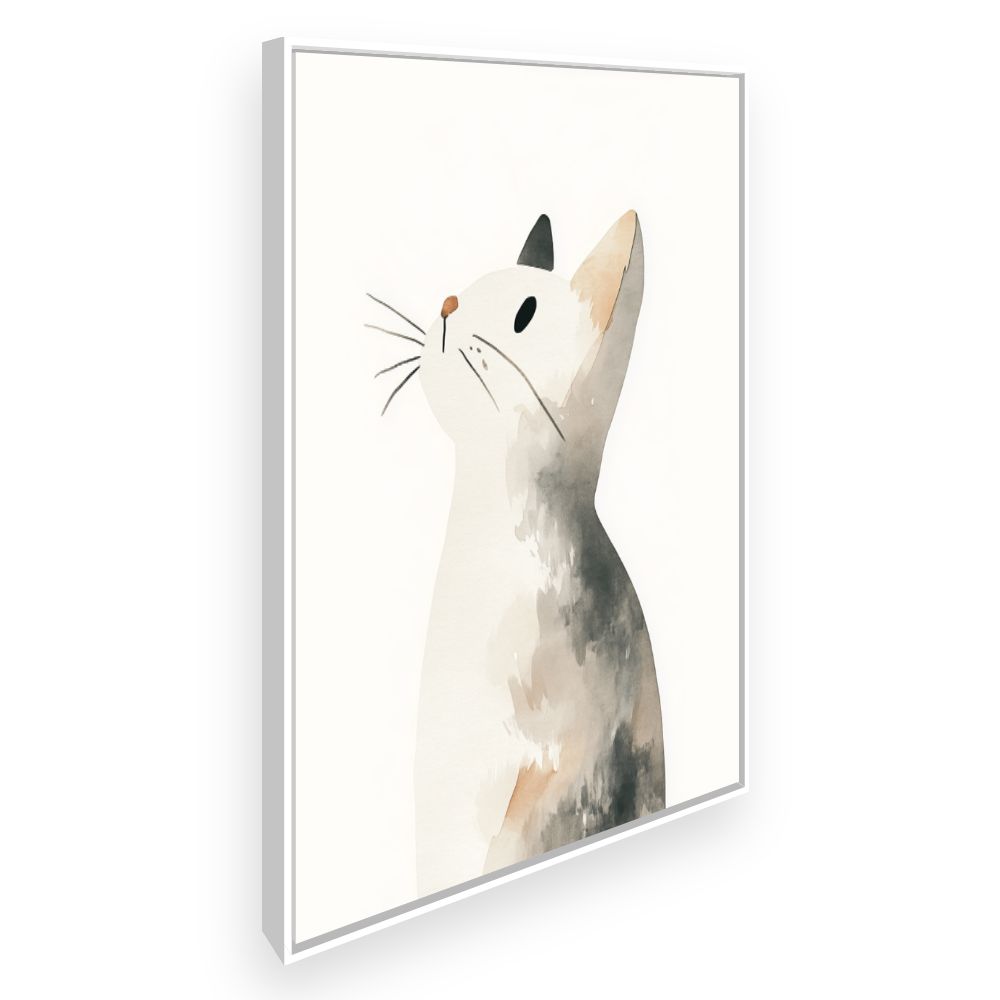Tableau imprimé pour enfants 'Chat rêveur'