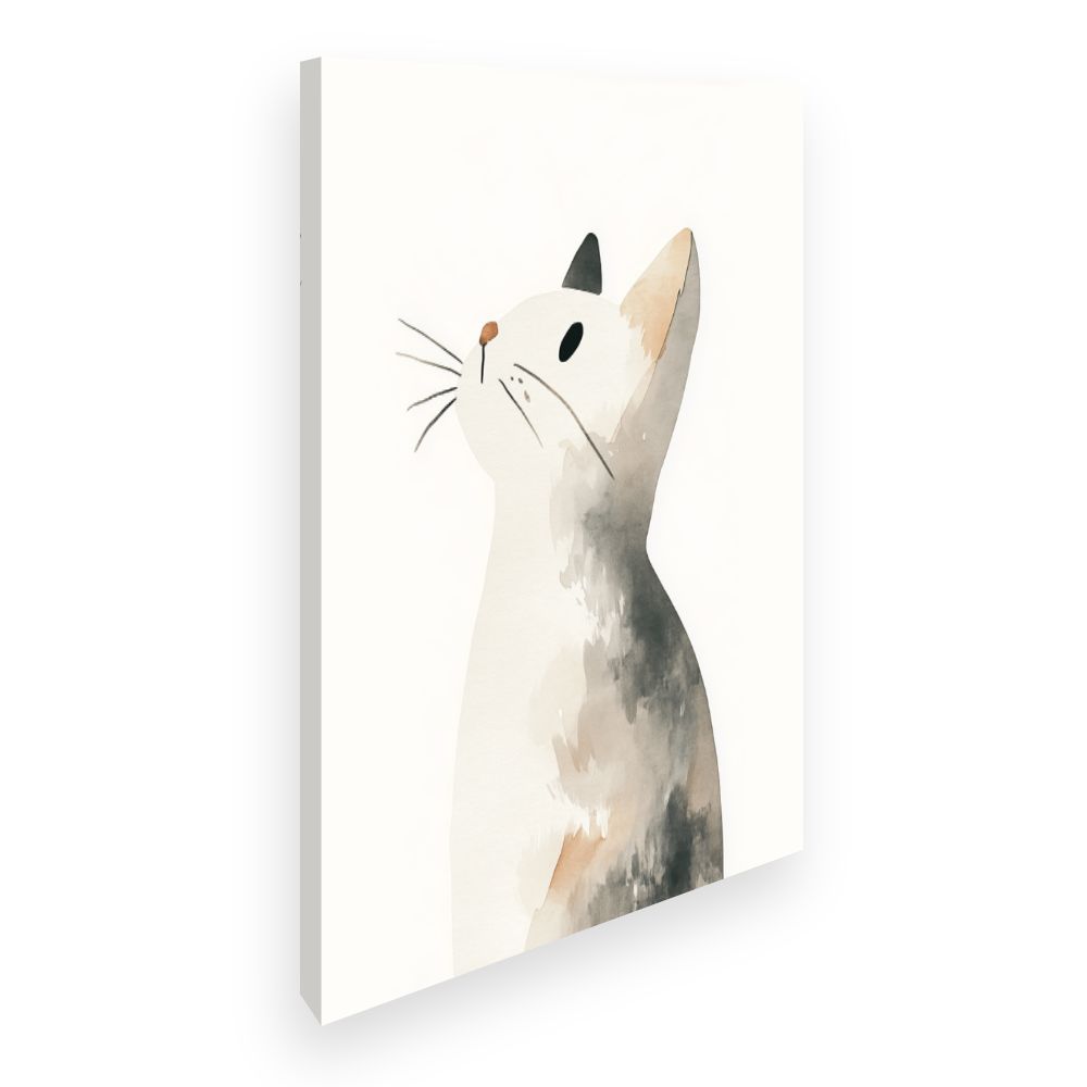 Tableau imprimé pour enfants 'Chat rêveur'