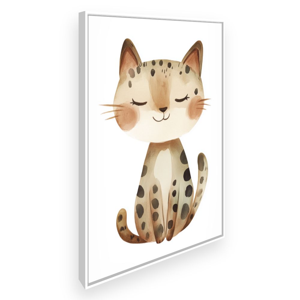 Tableau imprimé pour enfants 'Chat paisible'