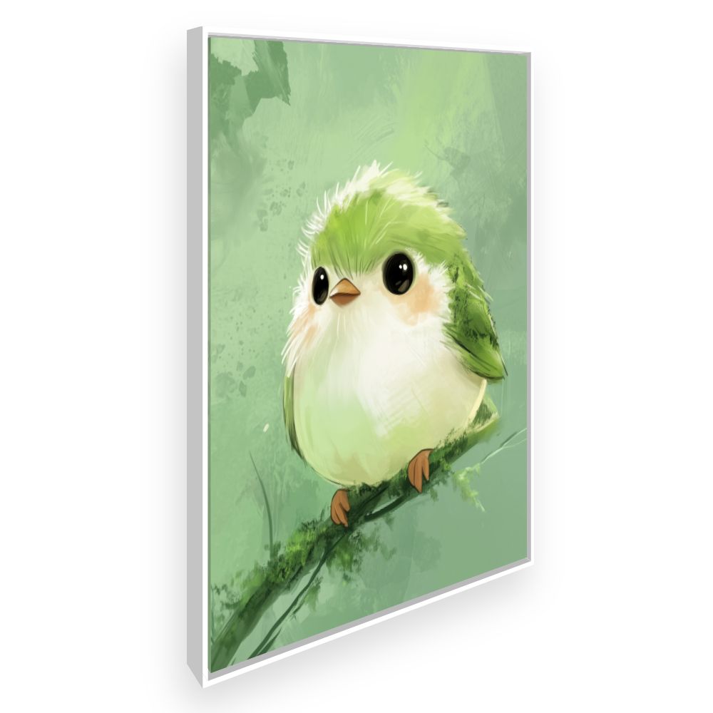 Tableau imprimé pour enfants 'Adorable oiseau pastel'