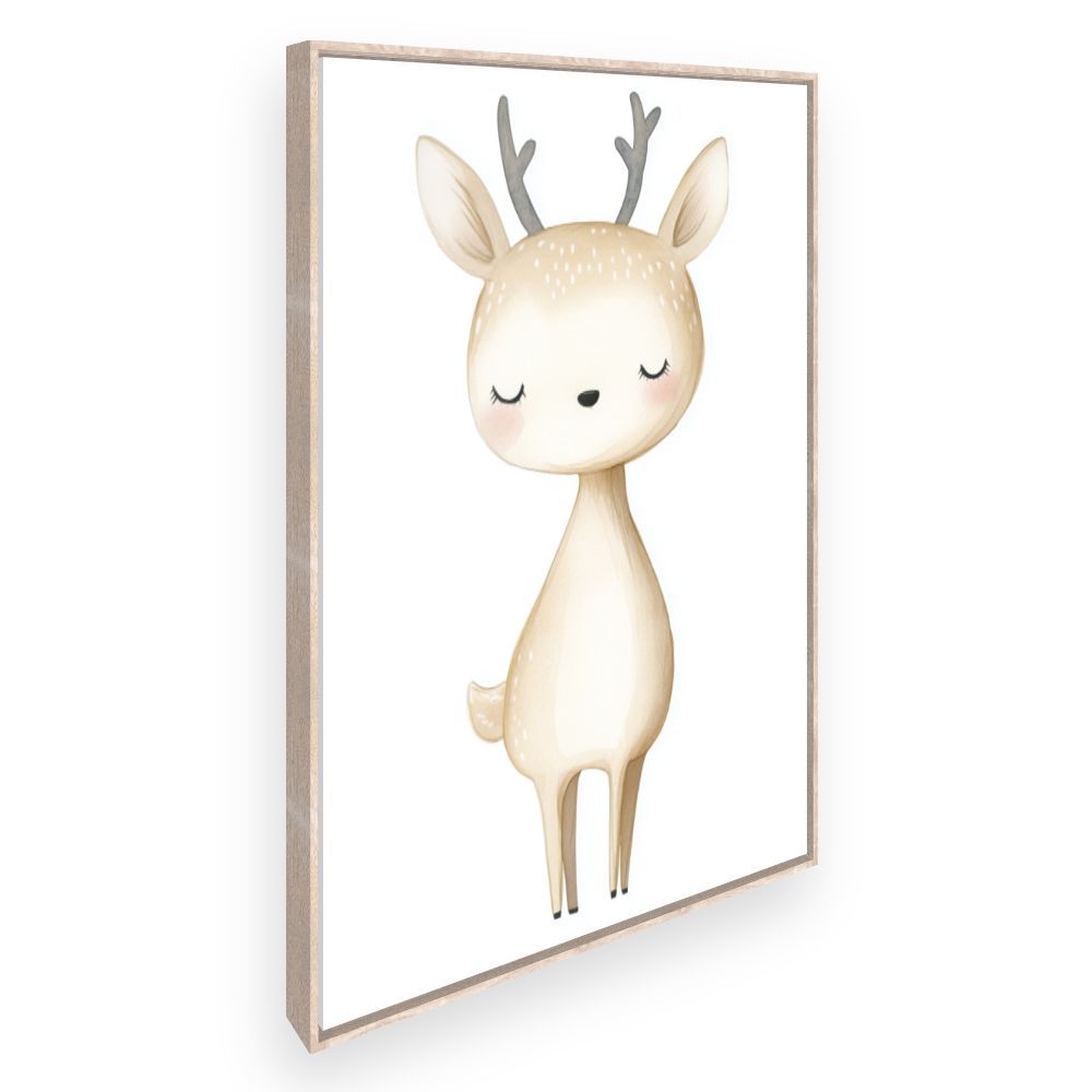 Tableau imprimé pour enfants 'Bébé cerf paisible'