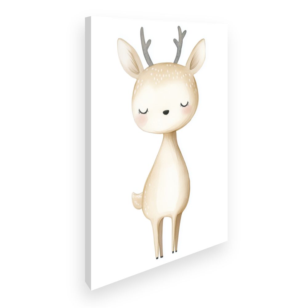 Tableau imprimé pour enfants 'Bébé cerf paisible'