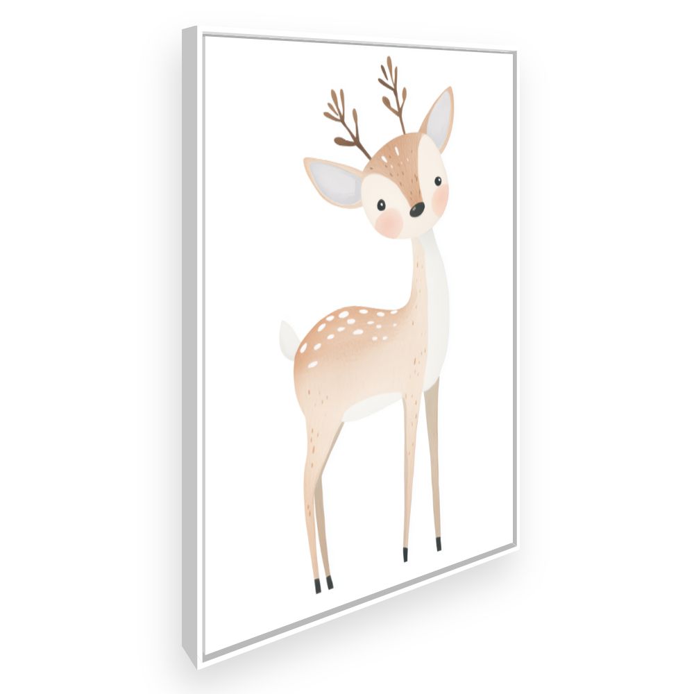 Tableau imprimé pour enfants 'Cerf mignon'