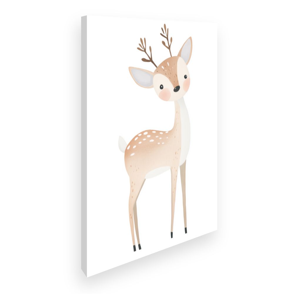 Tableau imprimé pour enfants 'Cerf mignon'