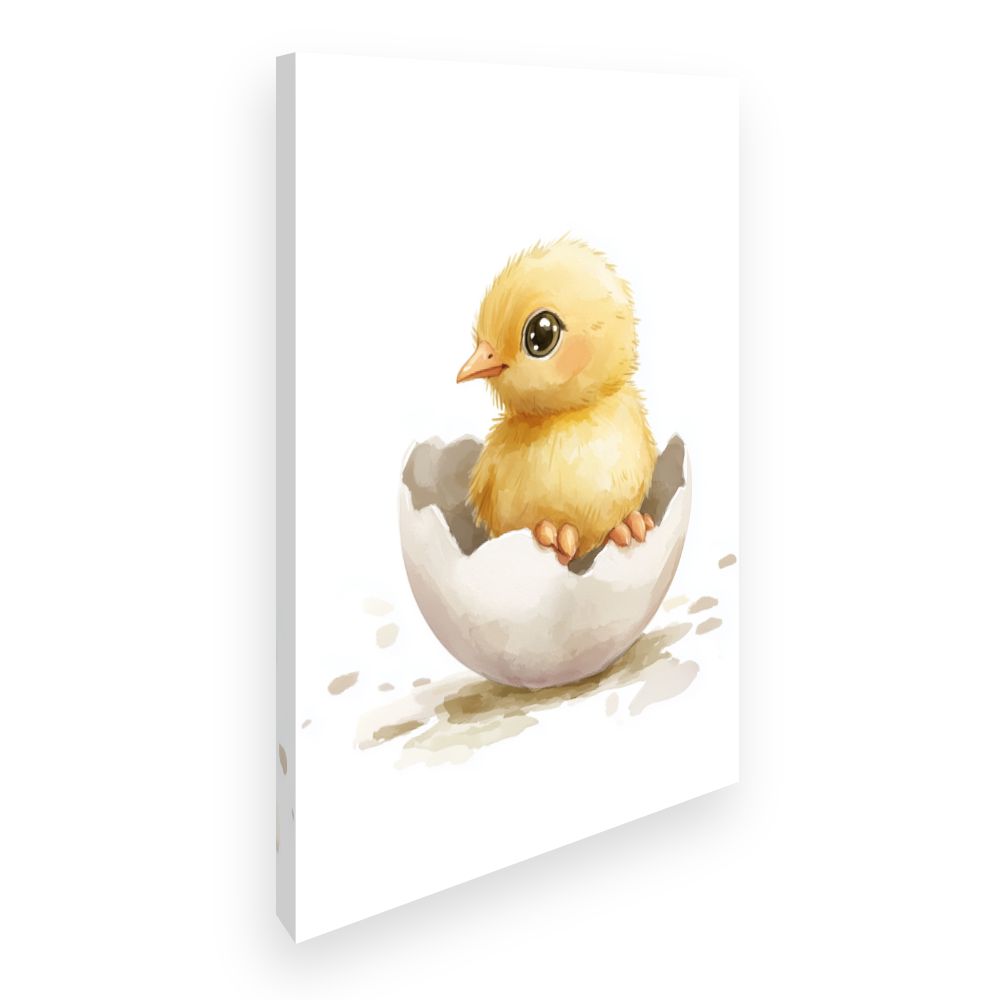 Tableau imprimé pour enfants 'Adorable poussin éclot'
