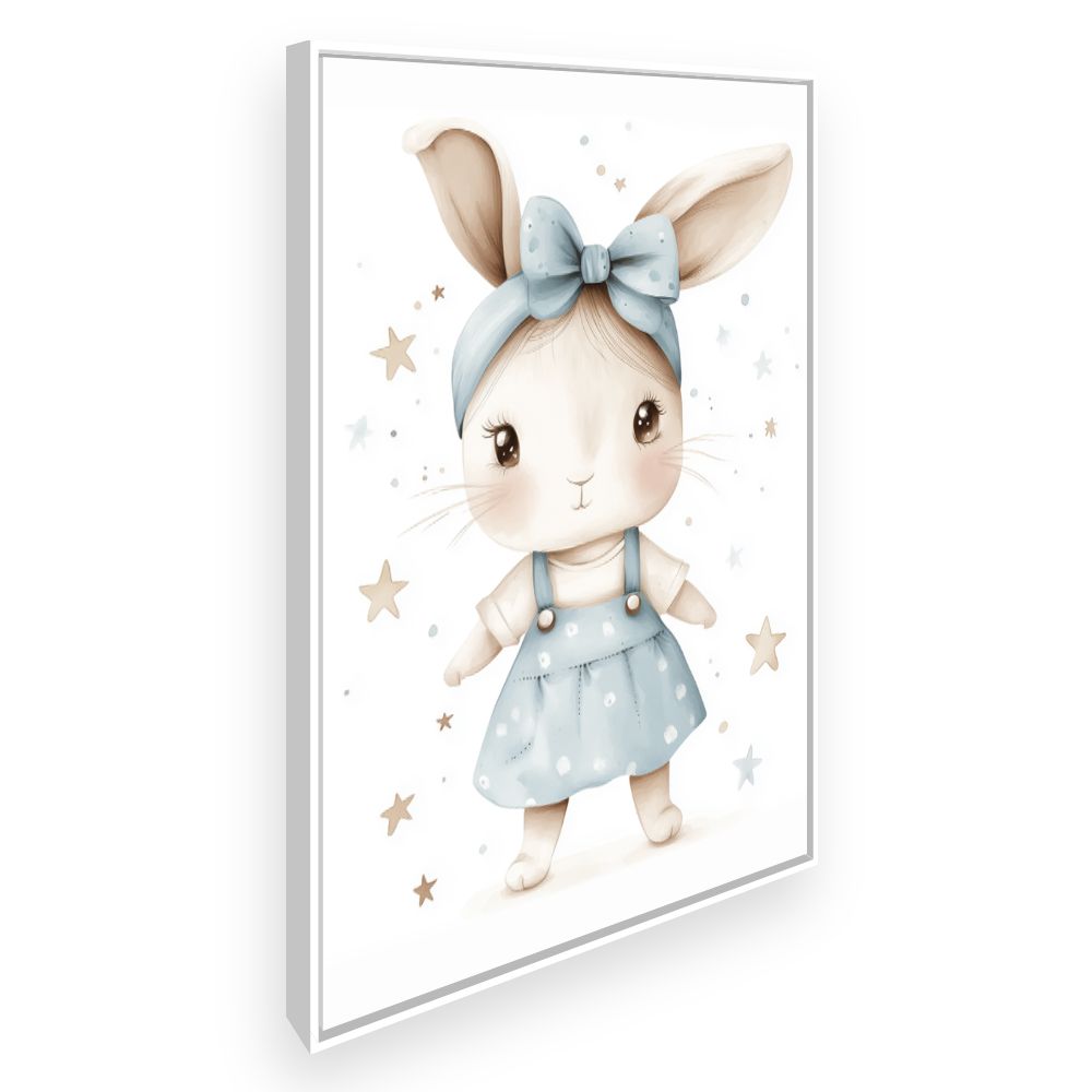 Tableau imprimé pour enfants 'Lapin adorable'