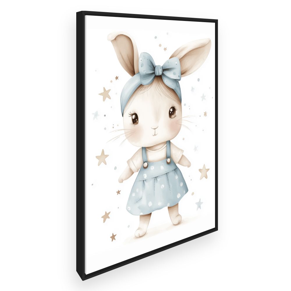 Tableau imprimé pour enfants 'Lapin adorable'