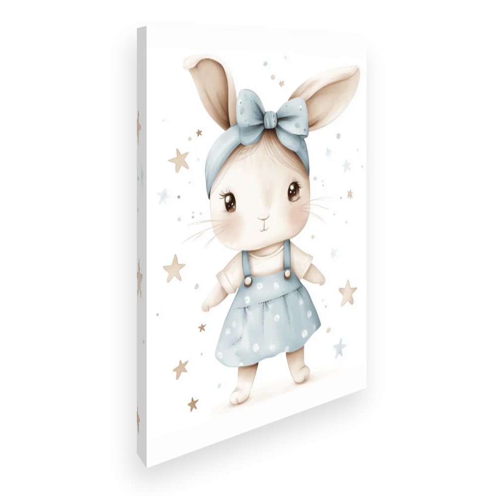 Tableau imprimé pour enfants 'Lapin adorable'
