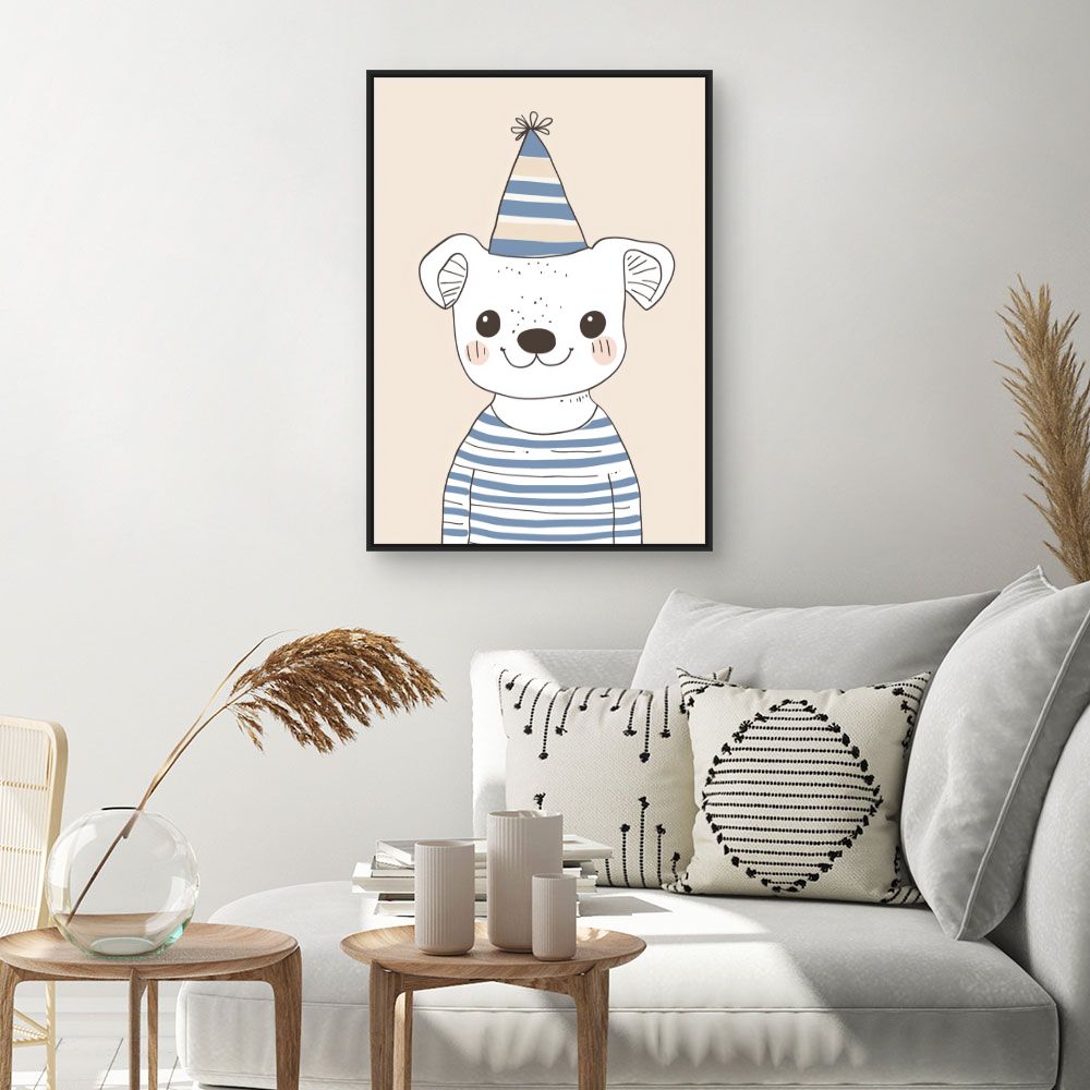 Tableau 'Ourson festif charmant'