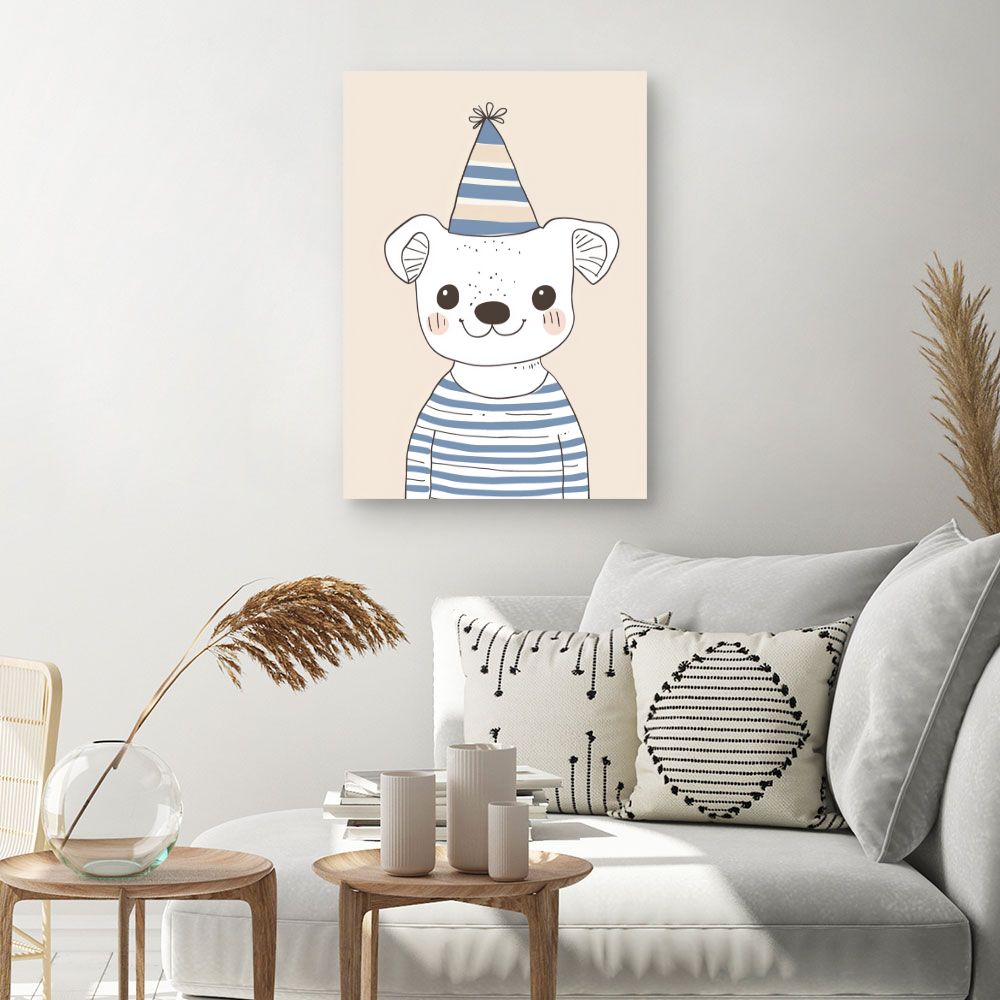 Tableau 'Ourson festif charmant'